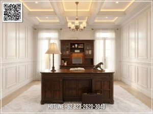 Harga Meja Kantor Direktur Mewah Kensington Jati 221BT &mdash; Bufet TV Jepara | Buffet Jepara Terbaru | Meja TV Mewah