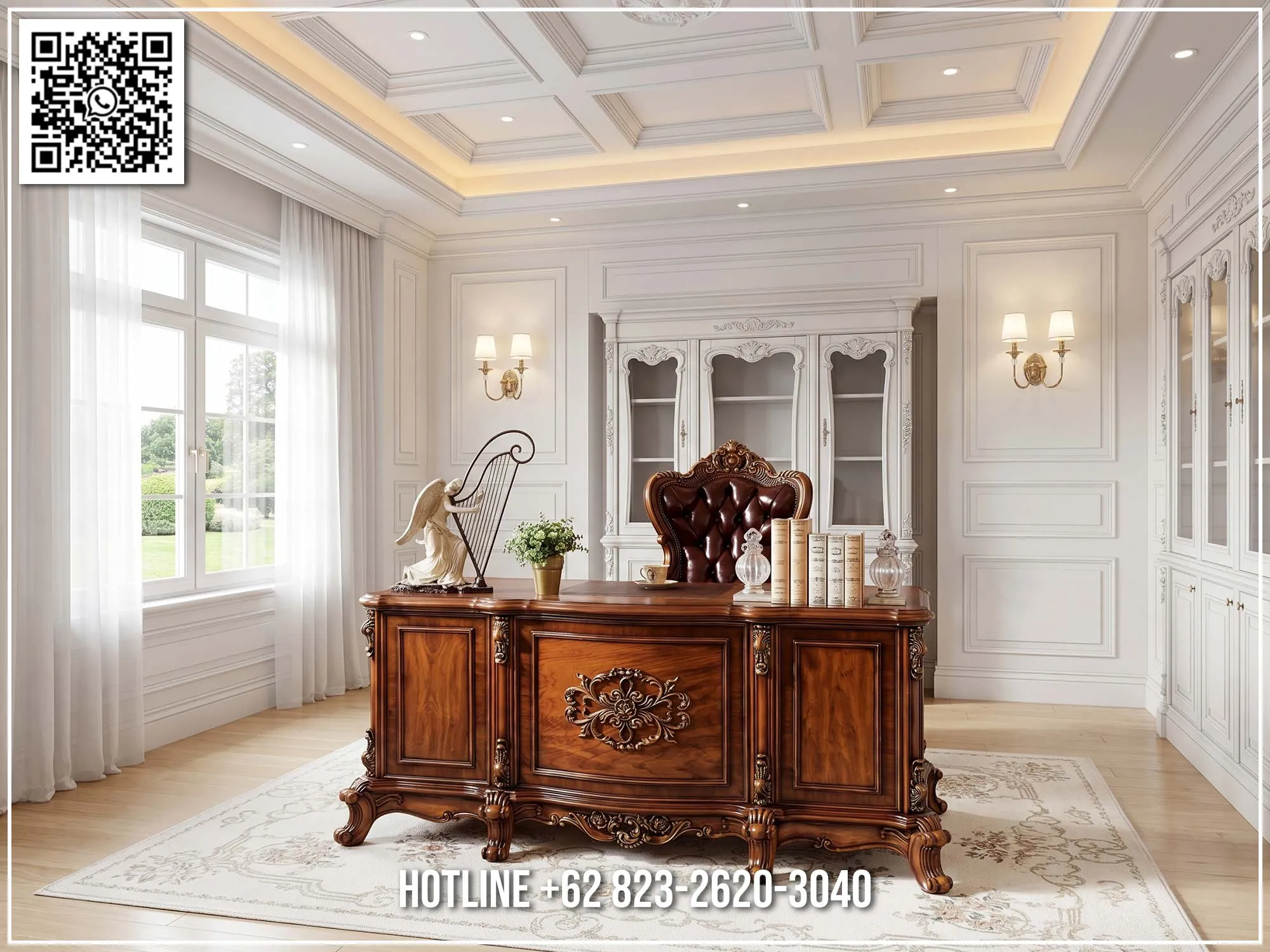 Harga Meja Kantor Jati Sultan Royal Classic Desk (2) Harga Meja Kantor Jati Sultan Royal Classic Desk (2)
