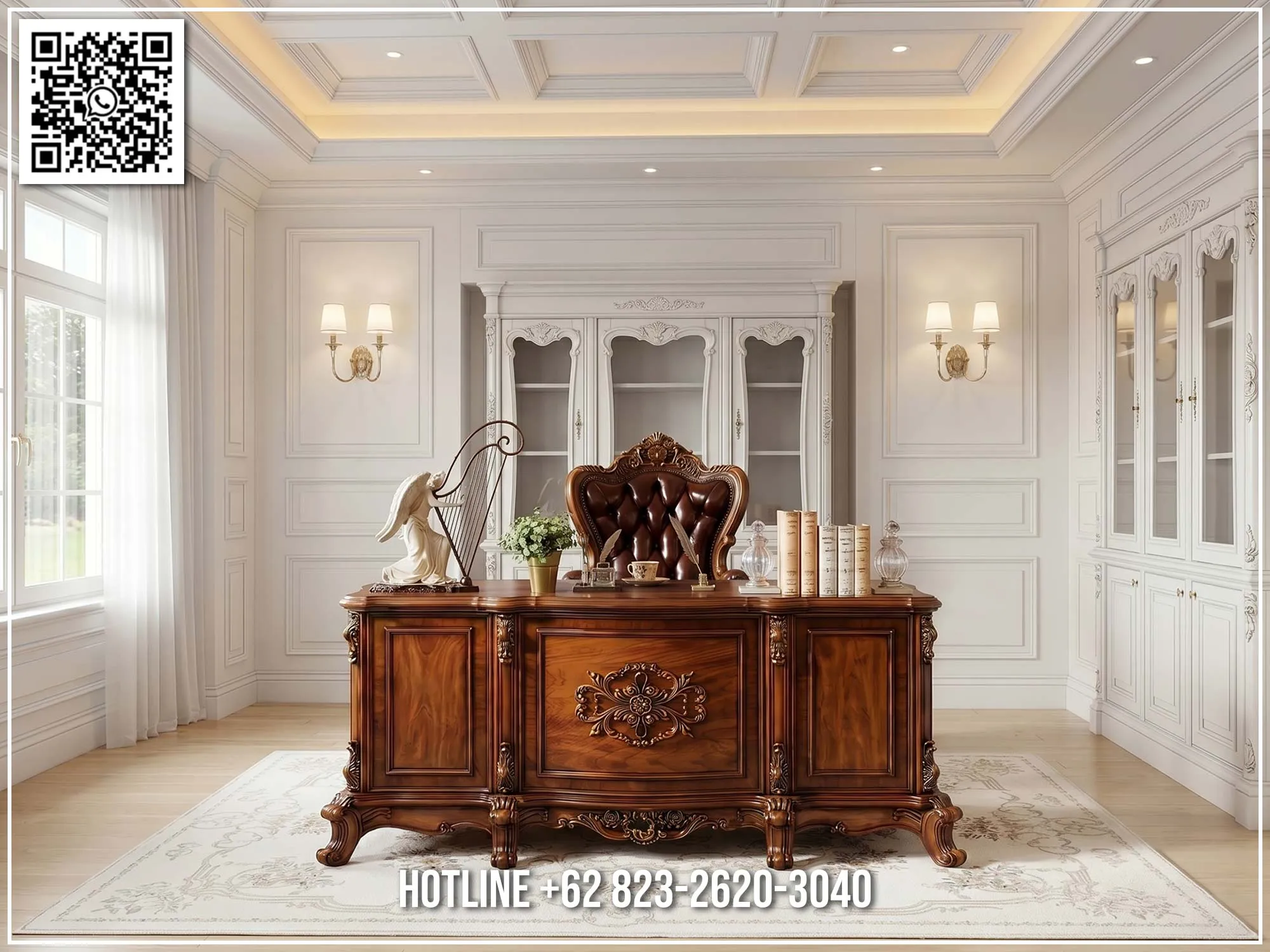 Harga Meja Kantor Jati Sultan Royal Classic Desk Harga Meja Kantor Jati Sultan Royal Classic Desk