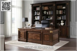 Meja Kantor Jati Jepara Caelia Estetik Modern 197BT &mdash; Bufet TV Jepara | Buffet Jepara Terbaru | Meja TV Mewah