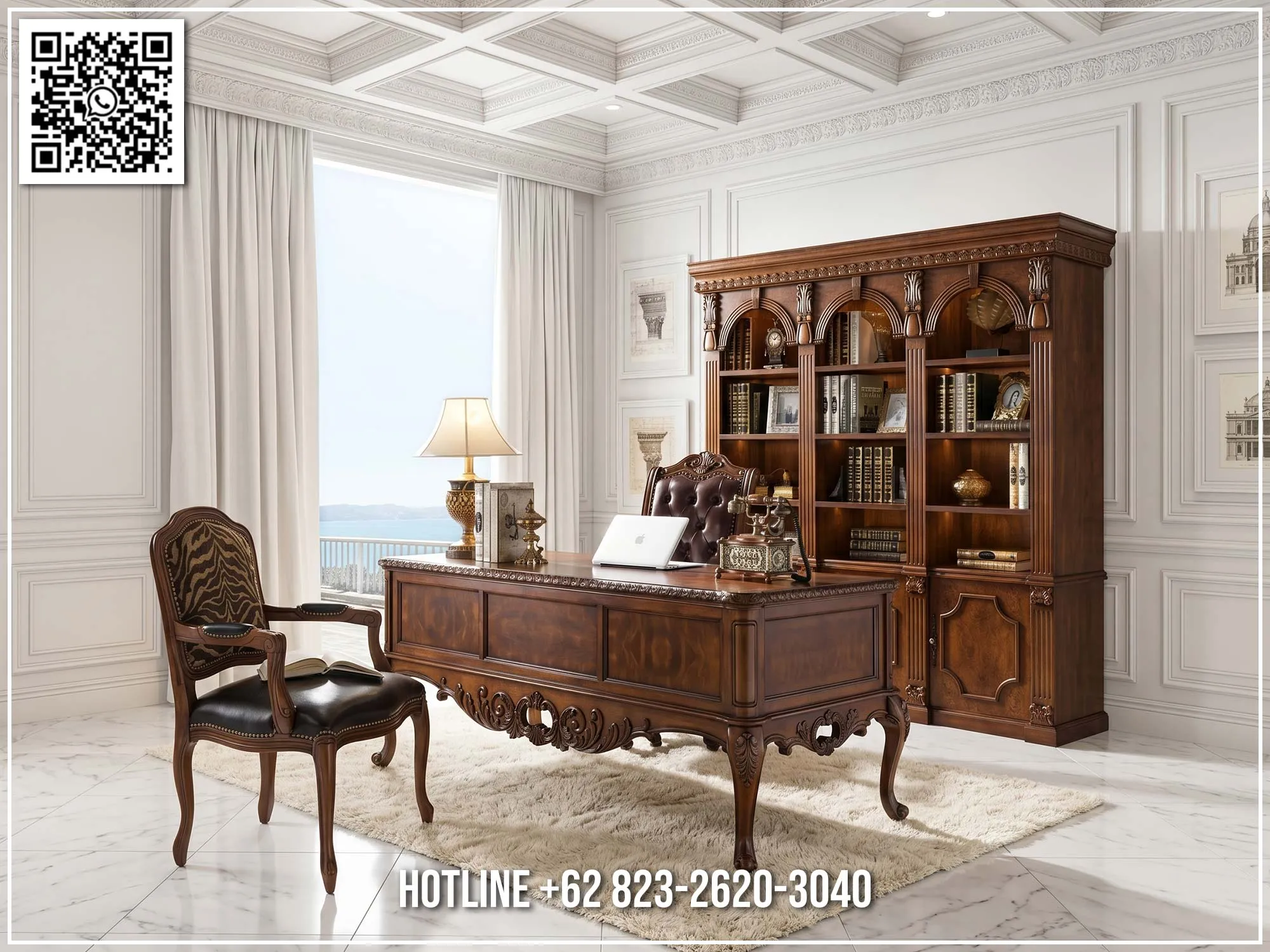 Meja Kantor Jati Terbaru Royal Walnut Vivienne (2) Meja Kantor Jati Terbaru Royal Walnut Vivienne (2)