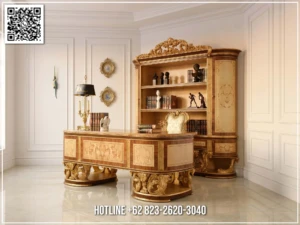 Meja Kantor Mewah Royal Gold Classic Juliette 216BT &mdash; Bufet TV Jepara | Buffet Jepara Terbaru | Meja TV Mewah