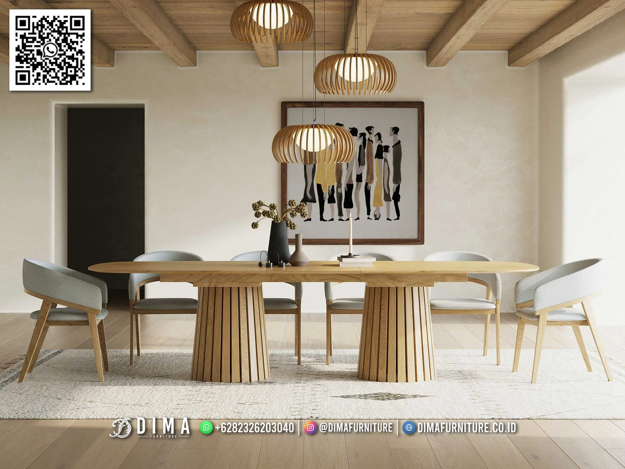 Meja Makan Minimalis Luxury Solid Wood Valentina 209BT Meja Makan Minimalis Luxury Solid Wood Valentina 209BT