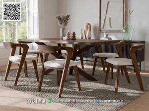Meja Makan Scandinavian Torino Premium 6 Kursi 201BT &mdash; Bufet TV Jepara | Buffet Jepara Terbaru | Meja TV Mewah