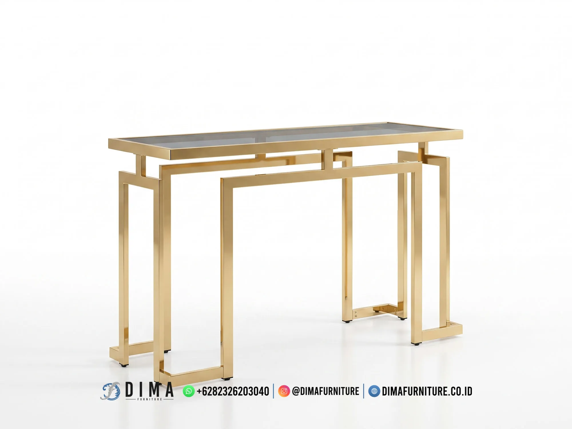 Meja Konsul Stainless Kaca 245BT Meja Konsul Stainless Kaca 245BT