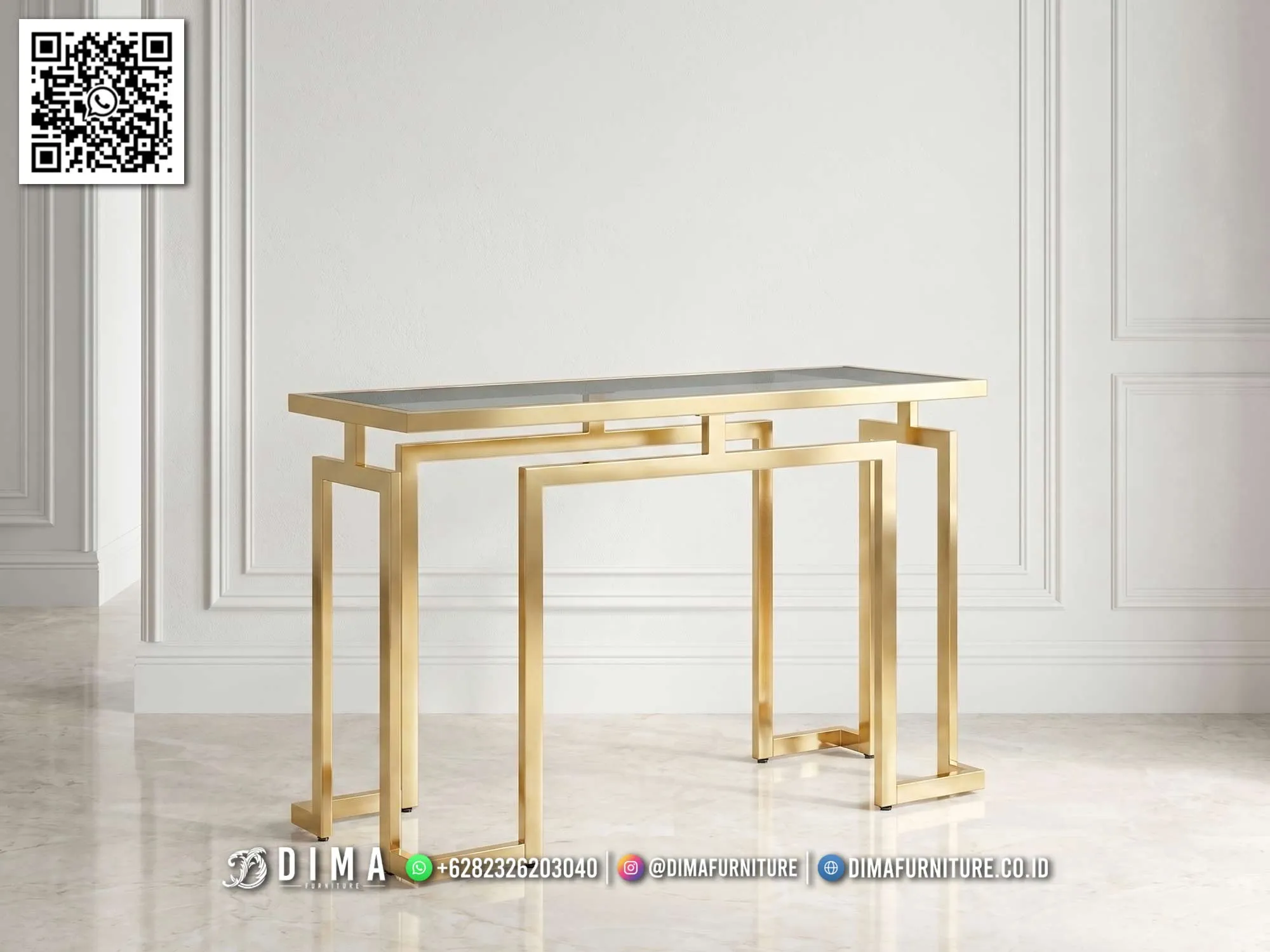 Model Meja Konsul Stainless Kaca Gold Colour 245BT Model Meja Konsul Stainless Kaca Gold Colour 245BT